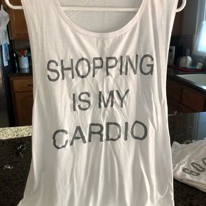 Shopping is my cardio tank top